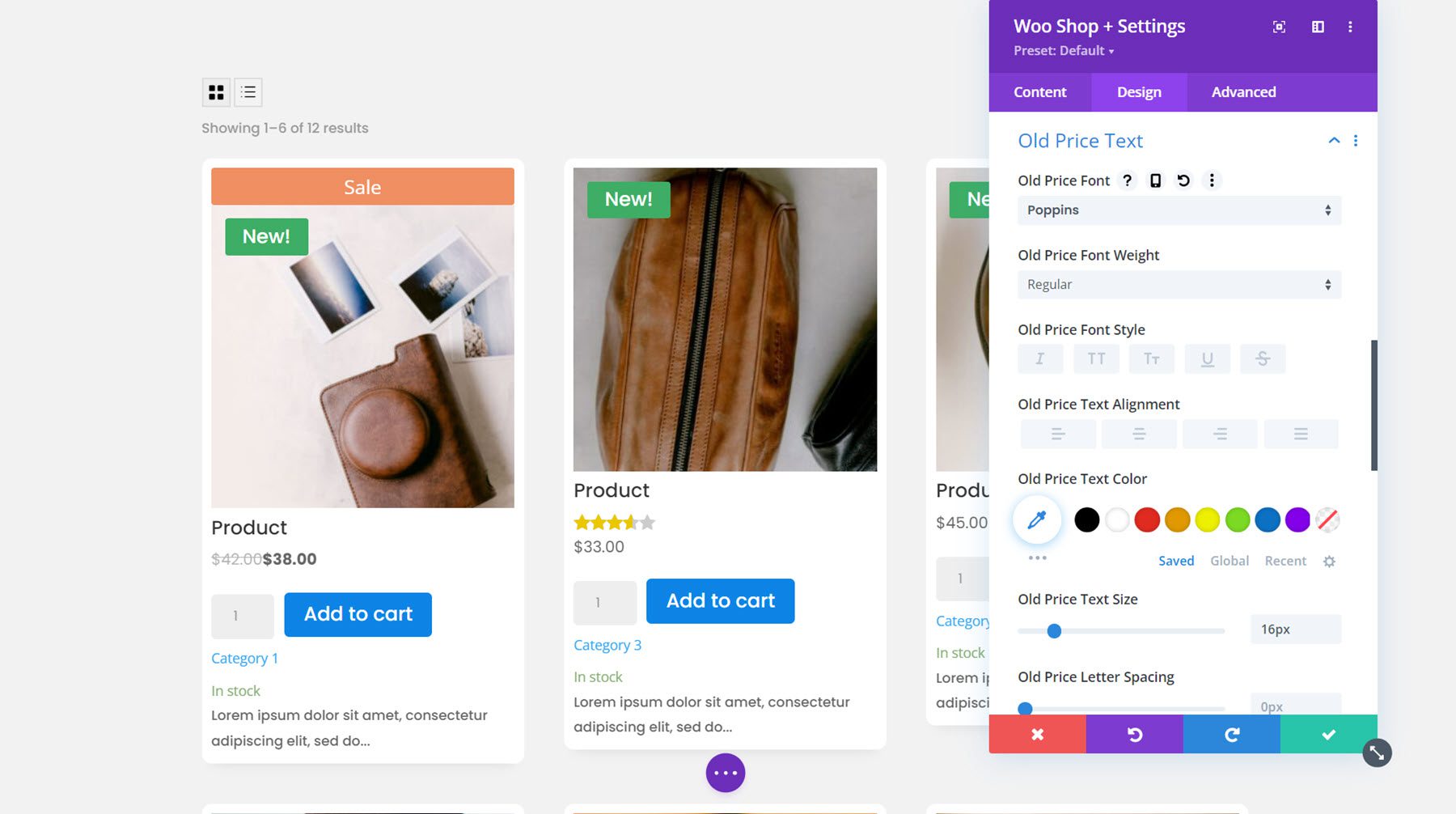 Divi Plugin Wyróżnij Divi Shop Builder Stara cena