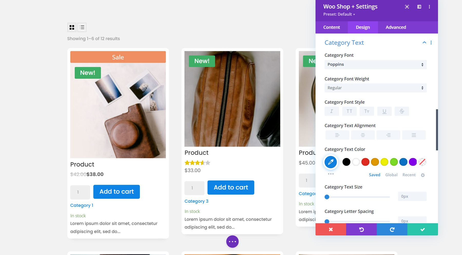 Divi Plugin Wyróżnij kategorię Divi Shop Builder