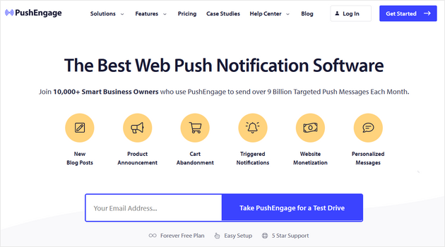 PushEngage best push notification software