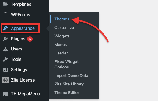 install a wordpress theme