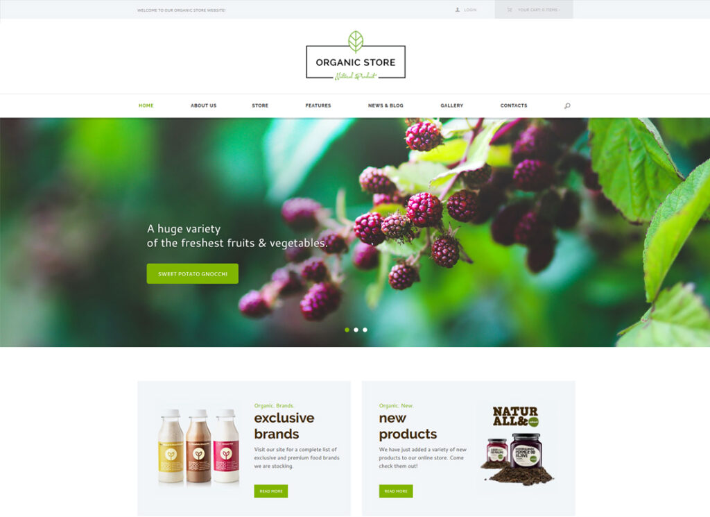 有机商店 | Eco Products Shop WordPress 主题 + RTL