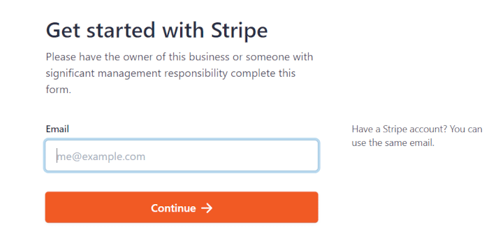 Stripe Login Page