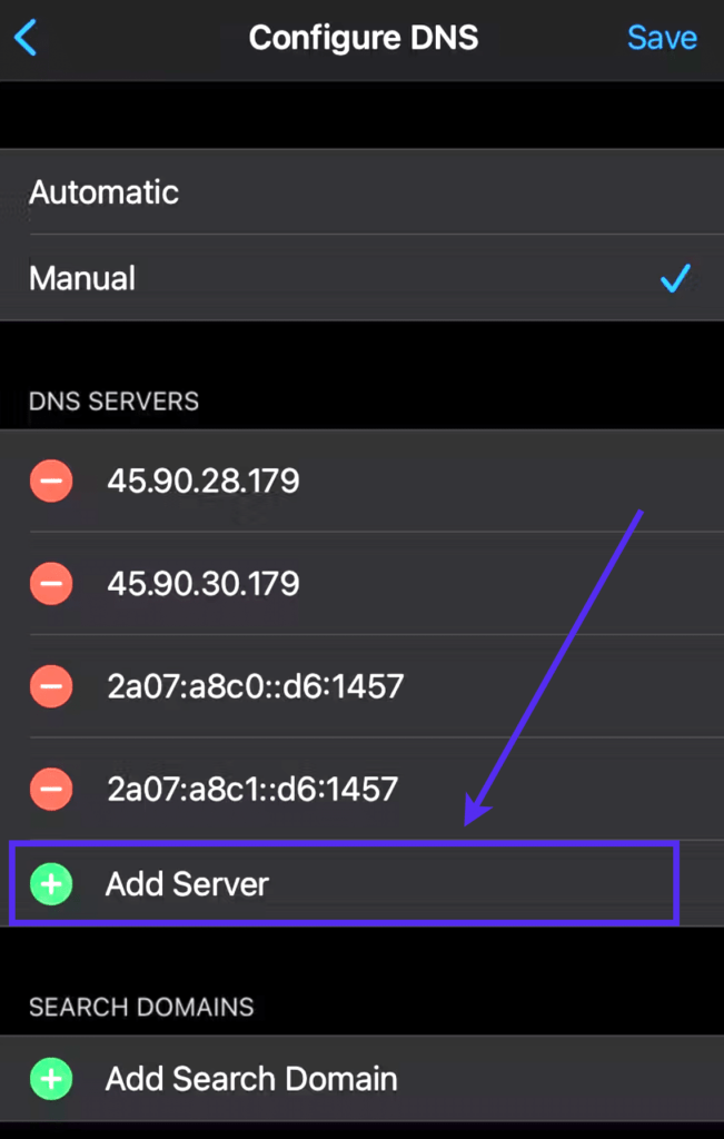 usuwanie błędu DNS_PROBE_FINISHED_NXDOMAIN z iPhone'a