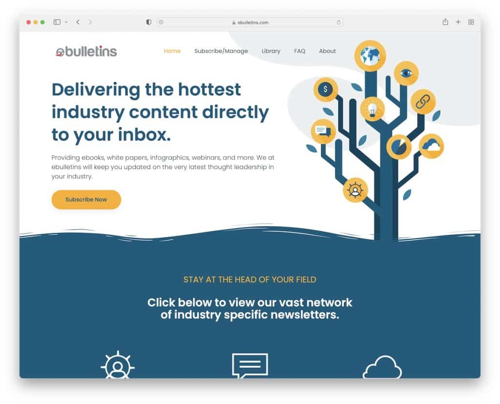 sito Web di avvio di ebulletins