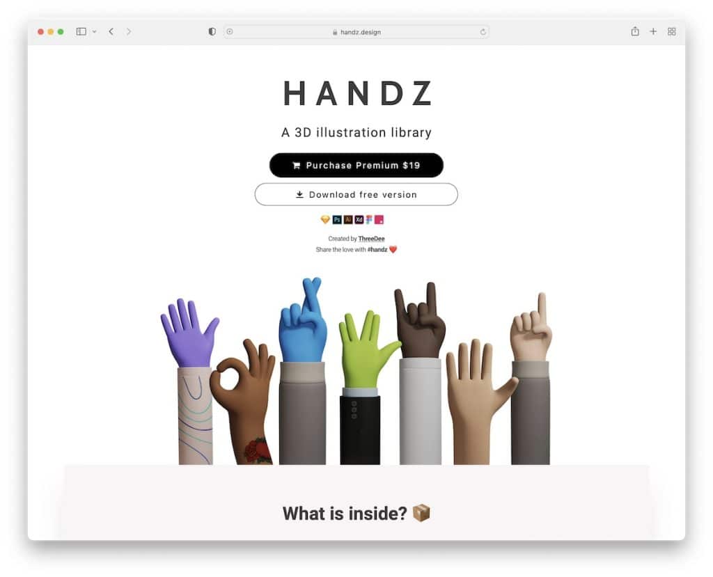 handz carrd web sitesi