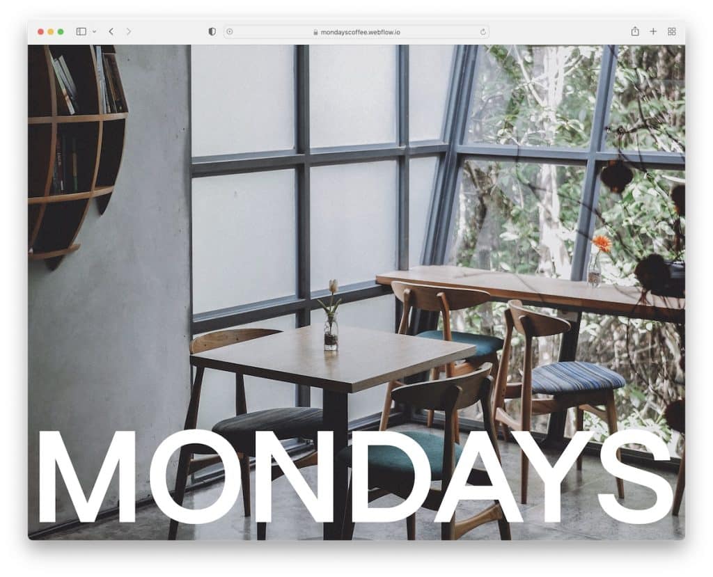 月曜日のコーヒー webflow ウェブサイト