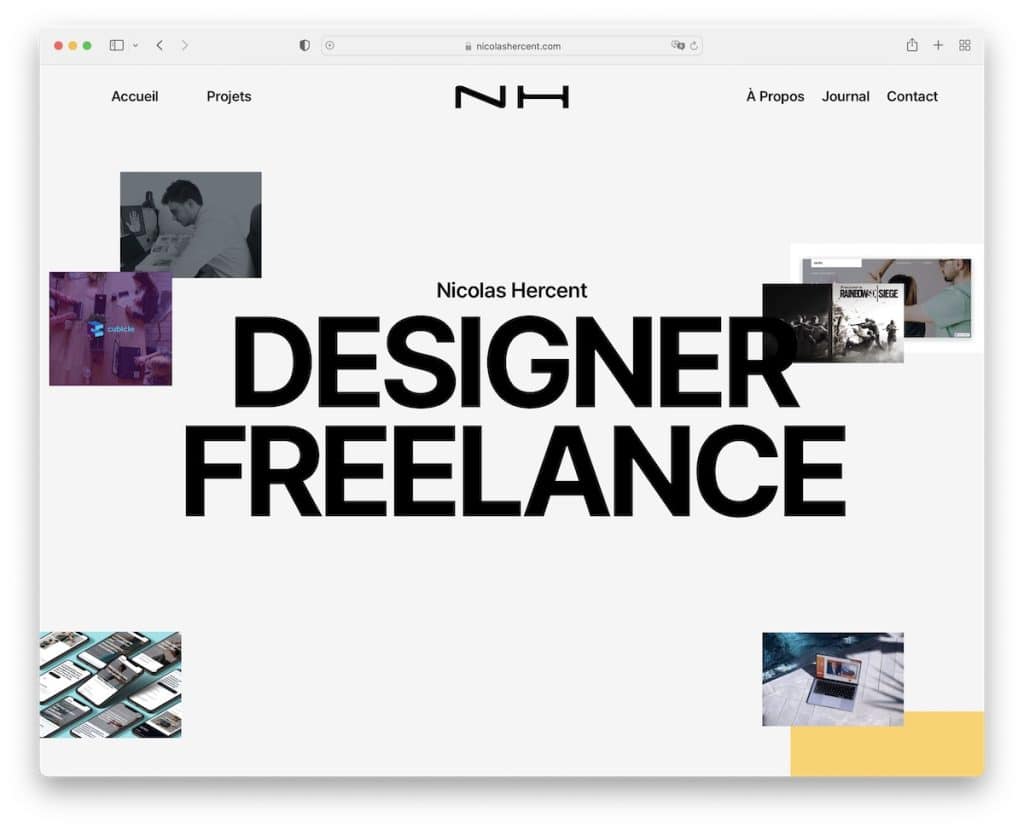 sito web di nicolas hercent webflow