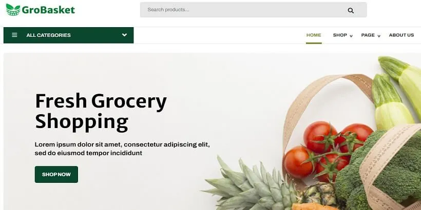 Grocery Ecommerce-Terbaik-Gratis-Multi-vendor-WordPress-Tema