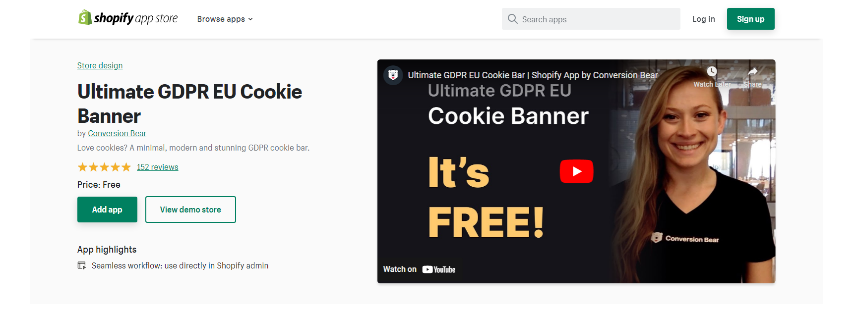 Ultimate GDPR EU - aplikasi cookie Shopify