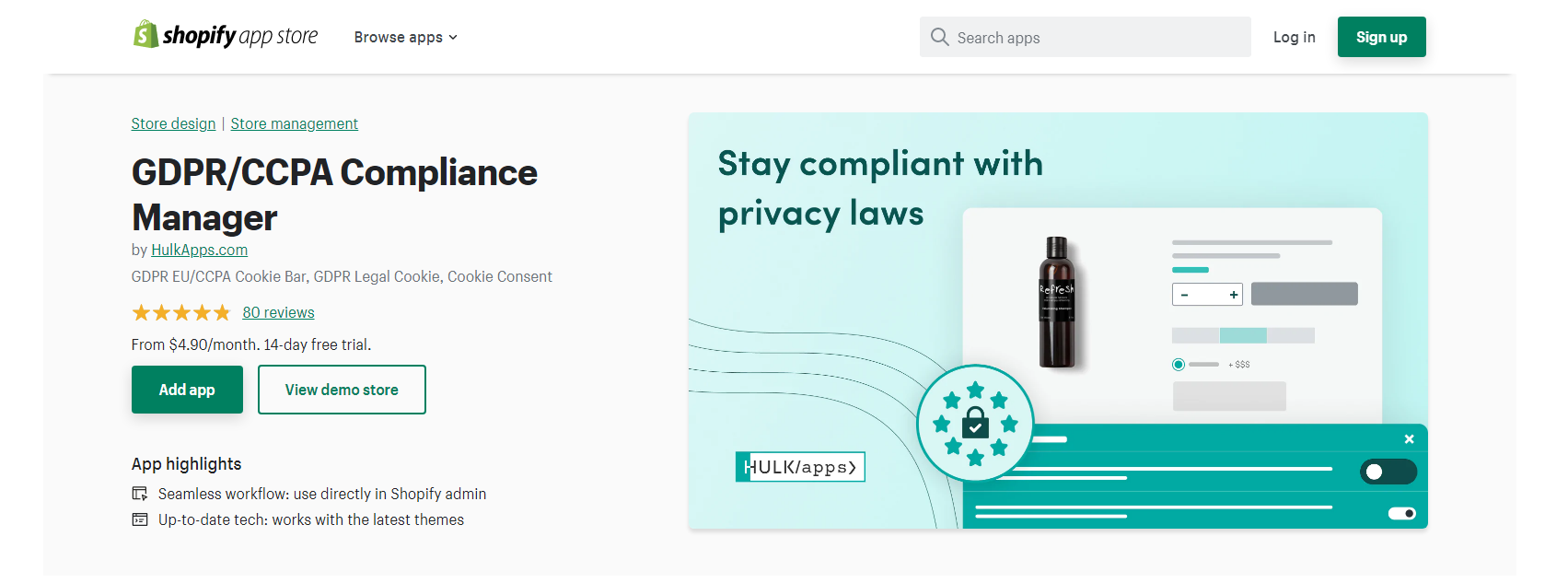 GDPR Yöneticisi - Shopify çerez uygulamaları