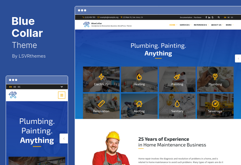 Motyw BlueCollar — motyw WordPress dla majsterkowiczów i renowacji