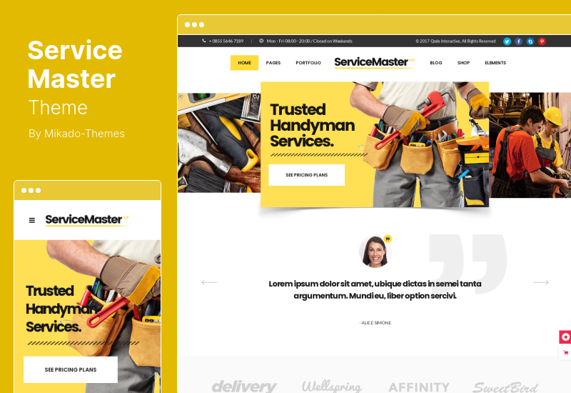 Motyw Service Master - motyw WordPress dla majsterkowiczów