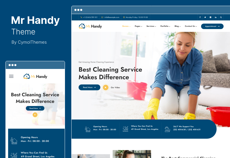 Motyw MrHandy - Motyw WordPress Usługi złotej rączki