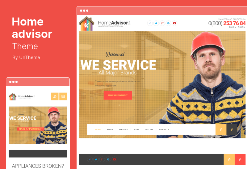 Motyw Home Advisor - Motyw WordPress do naprawy urządzeń