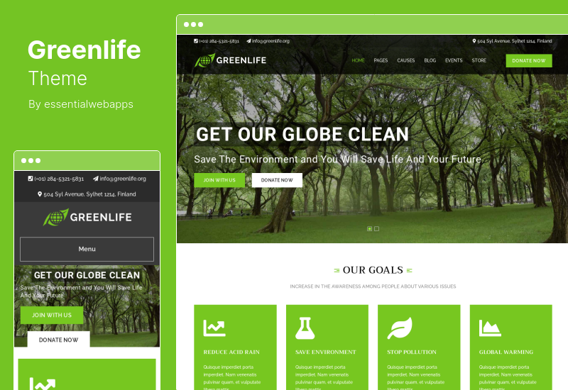 Motyw Greenlife — motyw WordPress związany z naturą i środowiskiem