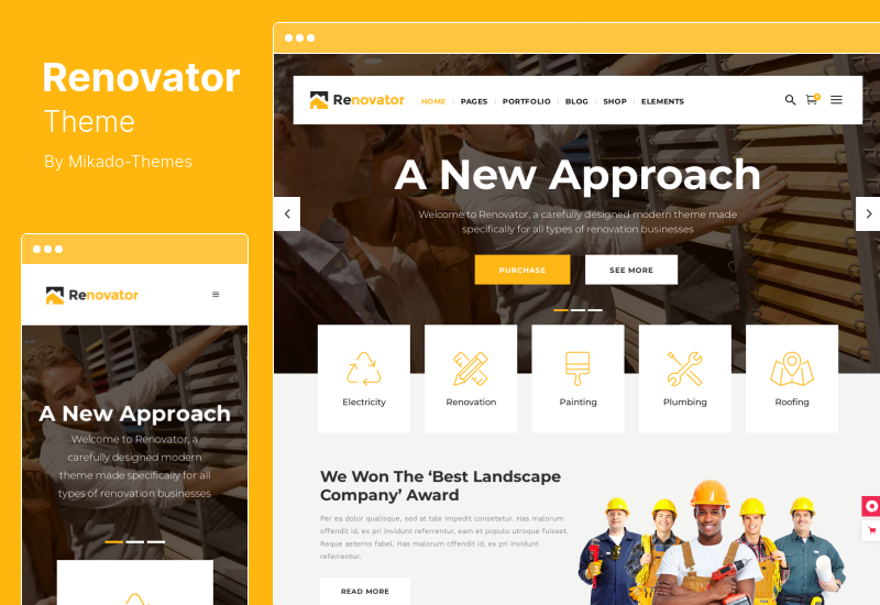 Motyw Renovator - Motyw WordPress dla wykonawców i firm remontowych