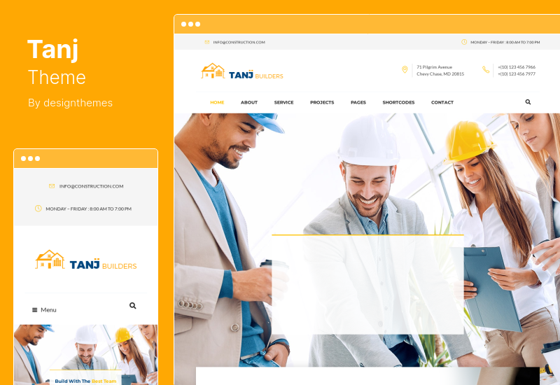 Tanj Theme - Budownictwo i architektura Motyw WordPress