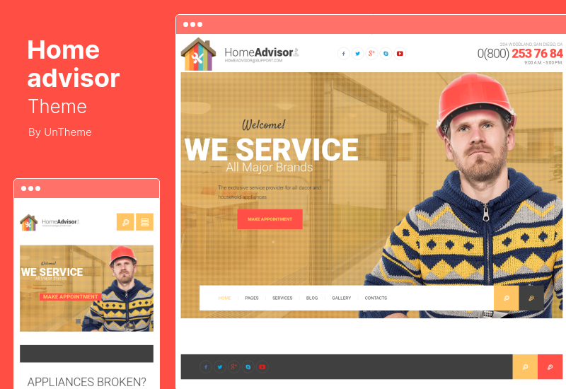 Motyw Home Advisor - Motyw WordPress do naprawy urządzeń