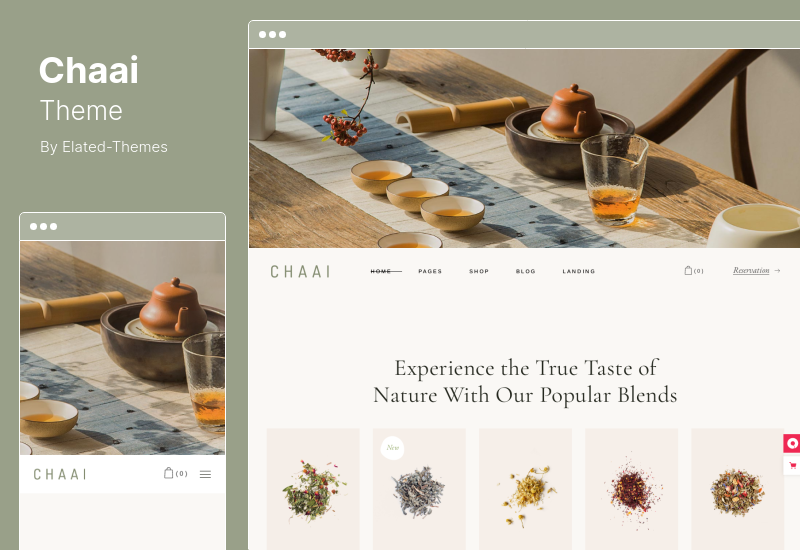 Motyw Chaai - Motyw WordPress z ekologiczną herbatą