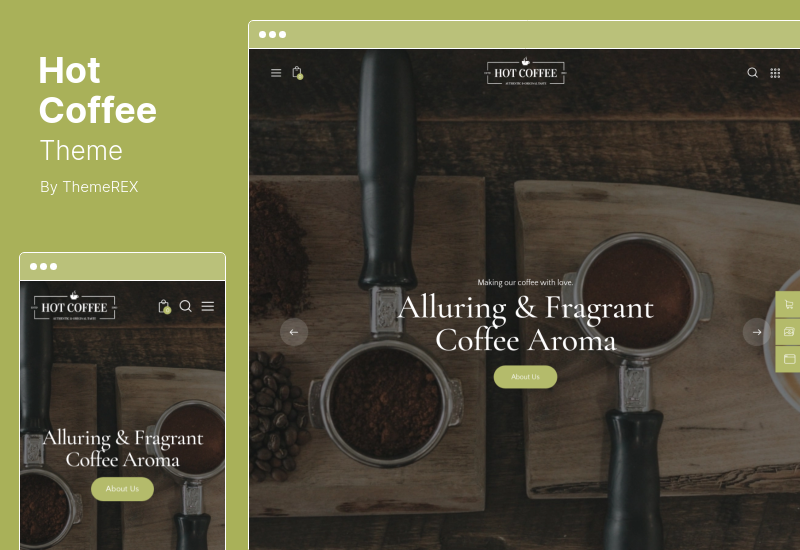 Motyw Hot Coffee - Motyw WordPress dla kawiarni, farmy i kawiarni