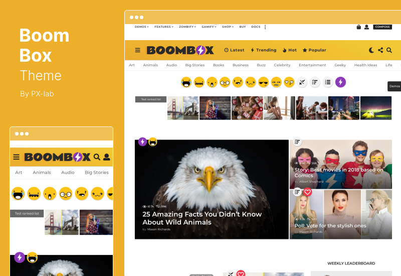 Motyw BoomBox — motyw WordPress dla magazynu wirusowego