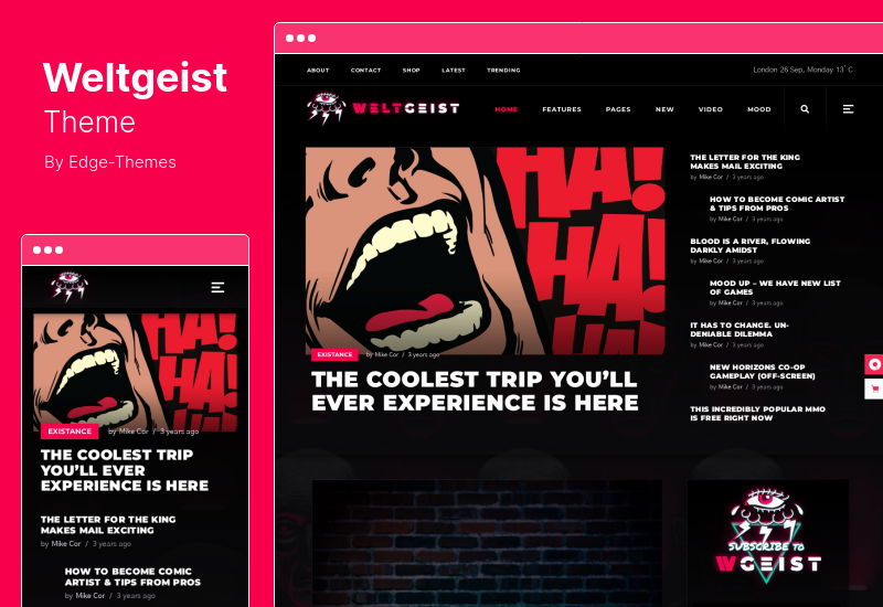 Motyw Weltgeist — motyw WordPress dla magazynu wirusowego