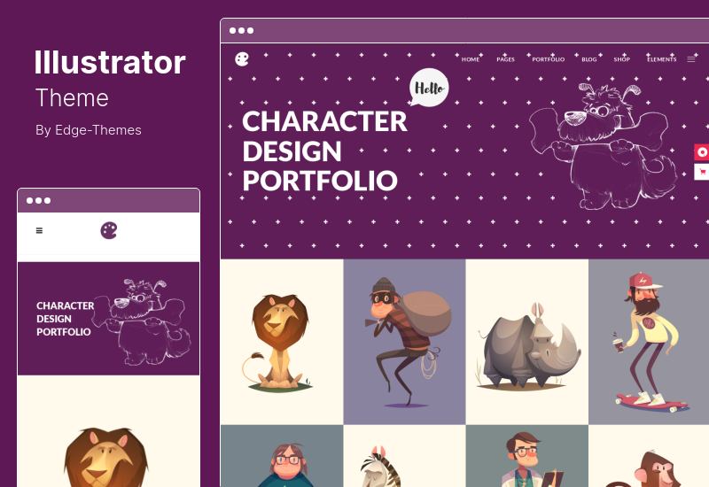 Motyw Illustrator — motyw WordPress z portfolio ilustracji i artystów