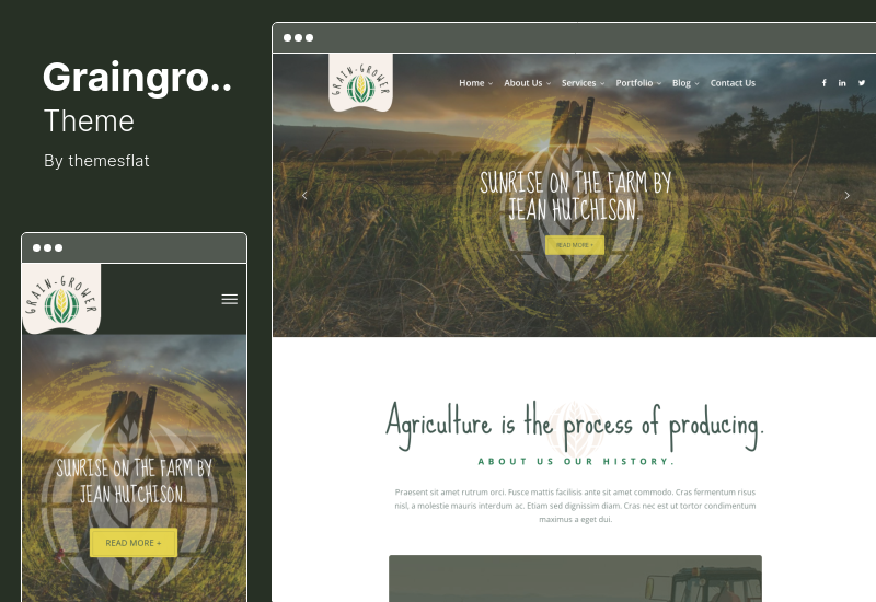 Motyw Grainggrower - Rolnictwo Rolnictwo Motyw WordPress