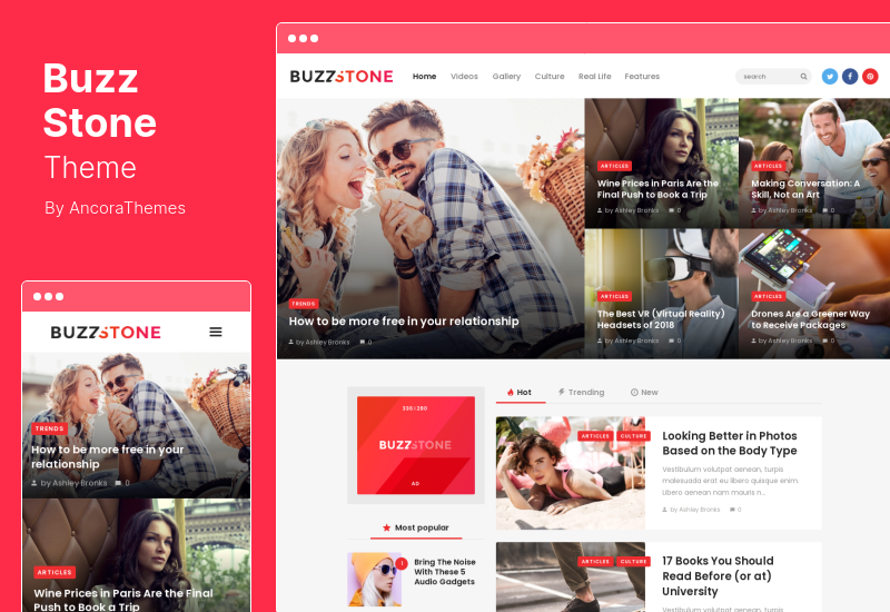 Buzz Stone Theme — тема WordPress для журналов и вирусных блогов