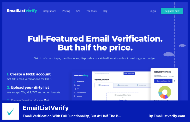 EmailListVerify - E-posta Doğrulaması Tam İşlevsellik, Ama Yarı Fiyata