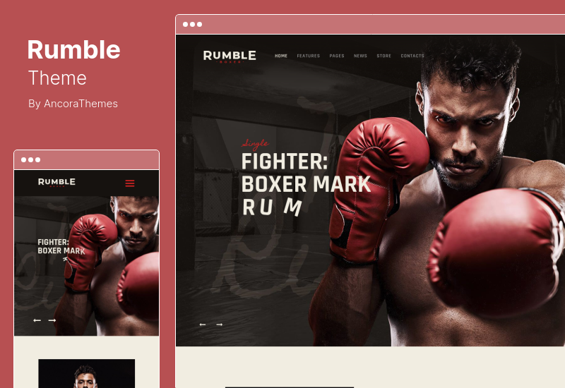 Rumble Theme - Boxe Mixed Martial Arts Fighting WordPress Theme