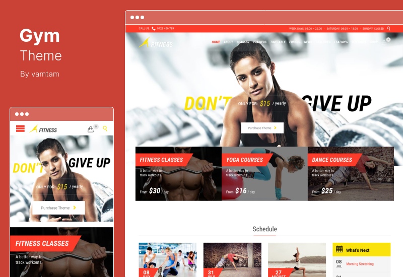 Tema de Academia - Tema WordPress de Fitness