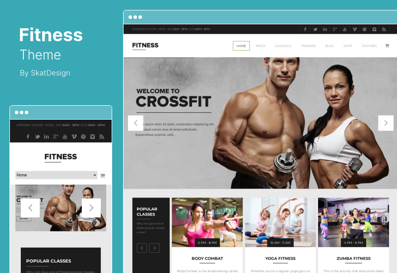 Tema Fitness - Tema WordPress Fitness