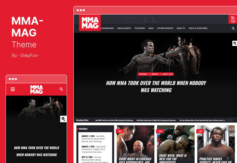 Tema MMA-MAG - Tema WordPress da revista MMA Sports