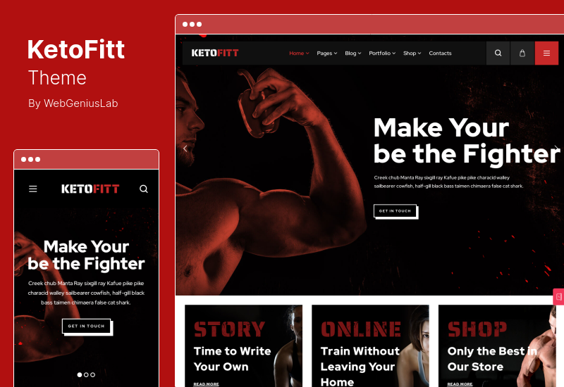 Tema KetoFitt - Tema WordPress Fitness GYM