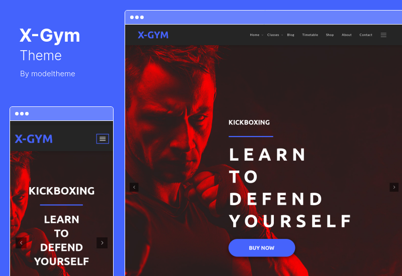 Tema X-Gym - Tema WordPress de esportes fitness