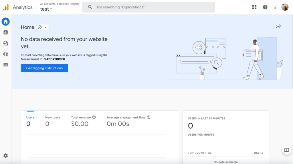 Google Analytics-Startseite