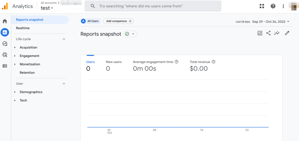 Snapshot von Google Analytics-Berichten.