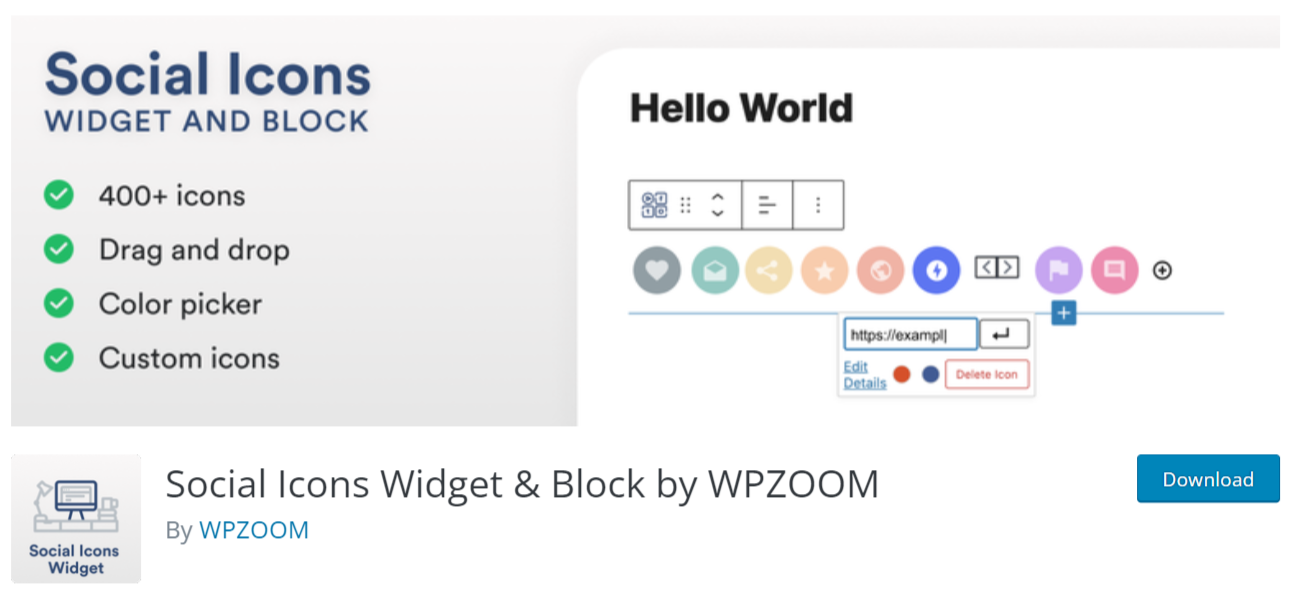 Widget-Plugin für soziale Symbole Lesezeichen-Plugin