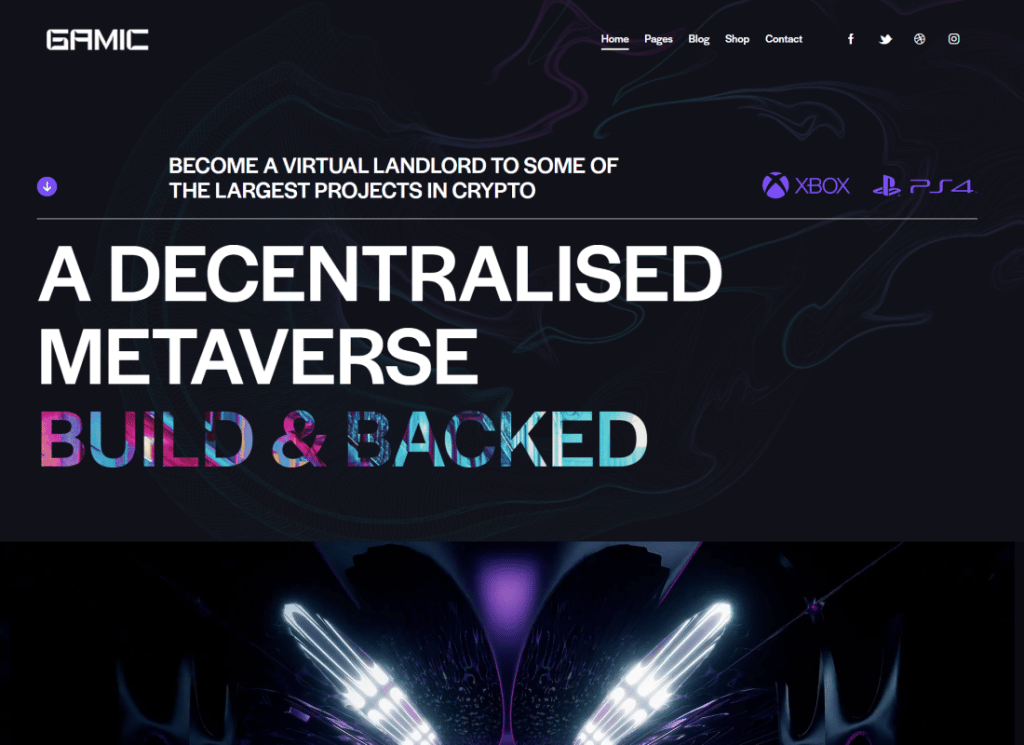 gamiczny | Motyw Metaverse Gaming & Crypto WordPress