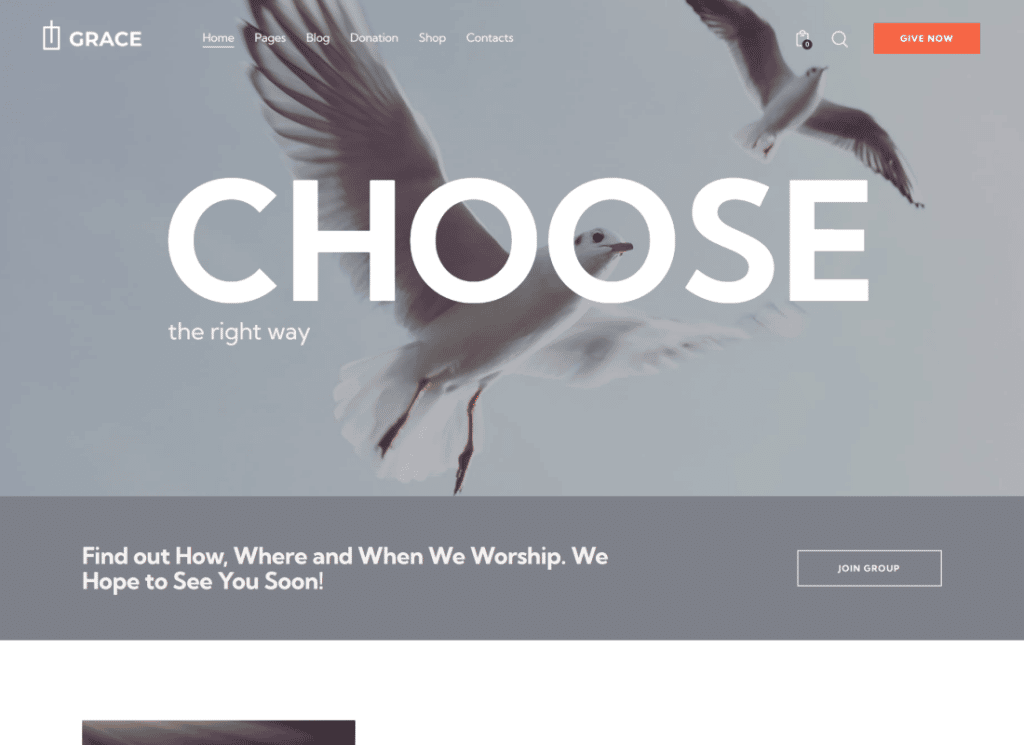 Grace - Tema WordPress para Iglesia, Religión y Caridad