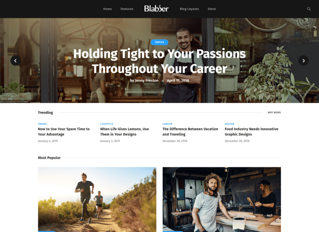 Blabber - Tema de WordPress para revista de noticias y blog de Elementor todo en uno