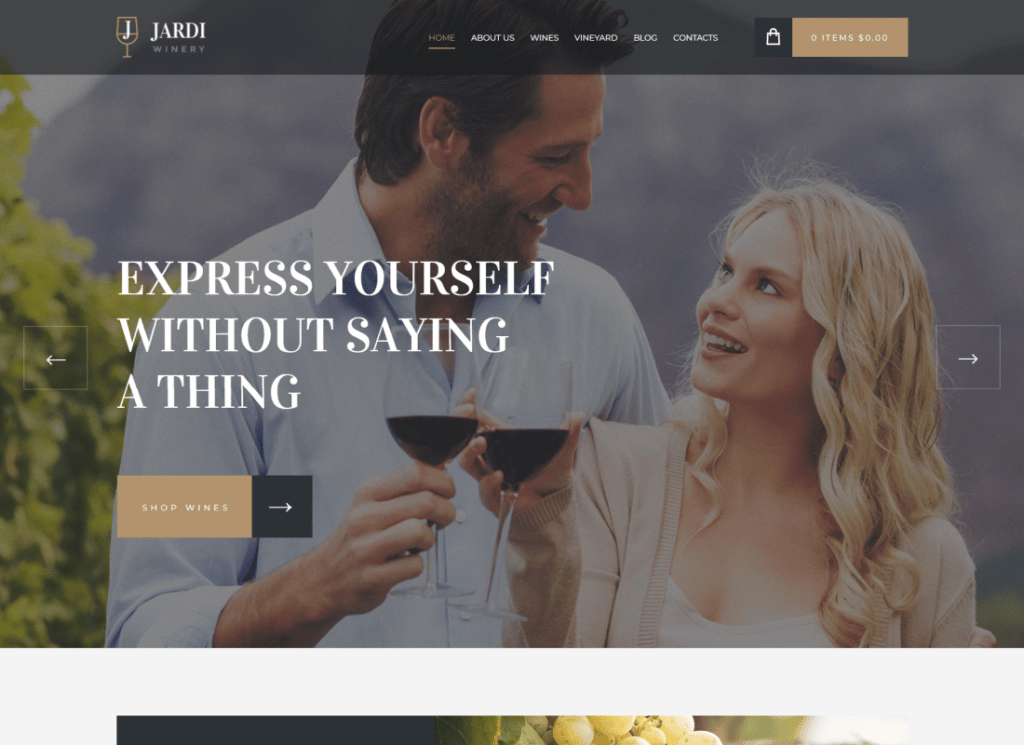 Jardi - Winery, Online Delivery Vineyard & Wine Shop WordPress 主题