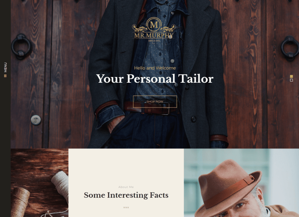 Mr. Murphy - Custom Dress Tailoring Clothing WordPress 테마