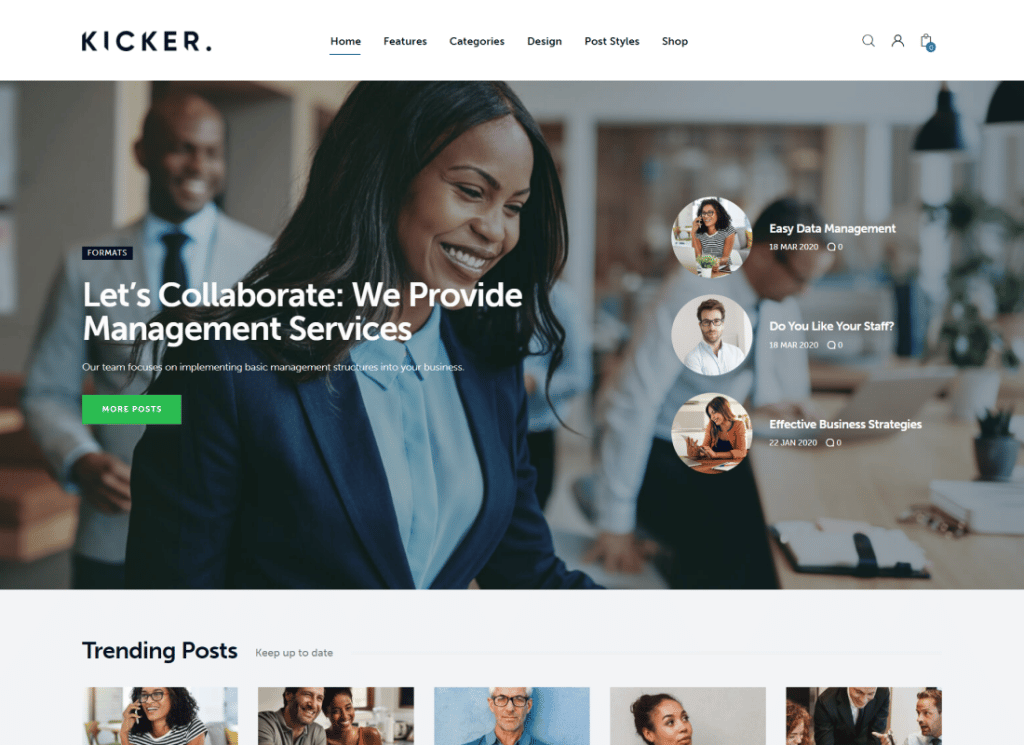 Kicker - Thème WordPress pour blogs polyvalents