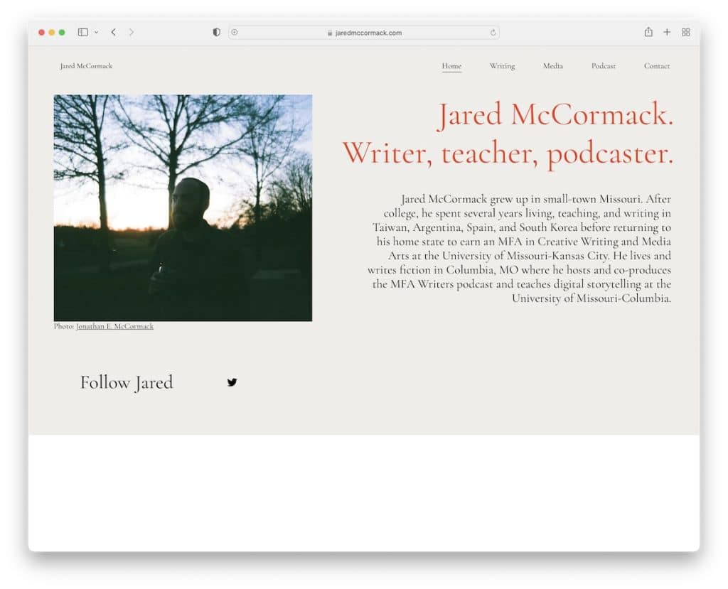 Jared McCormack Zyro-Website