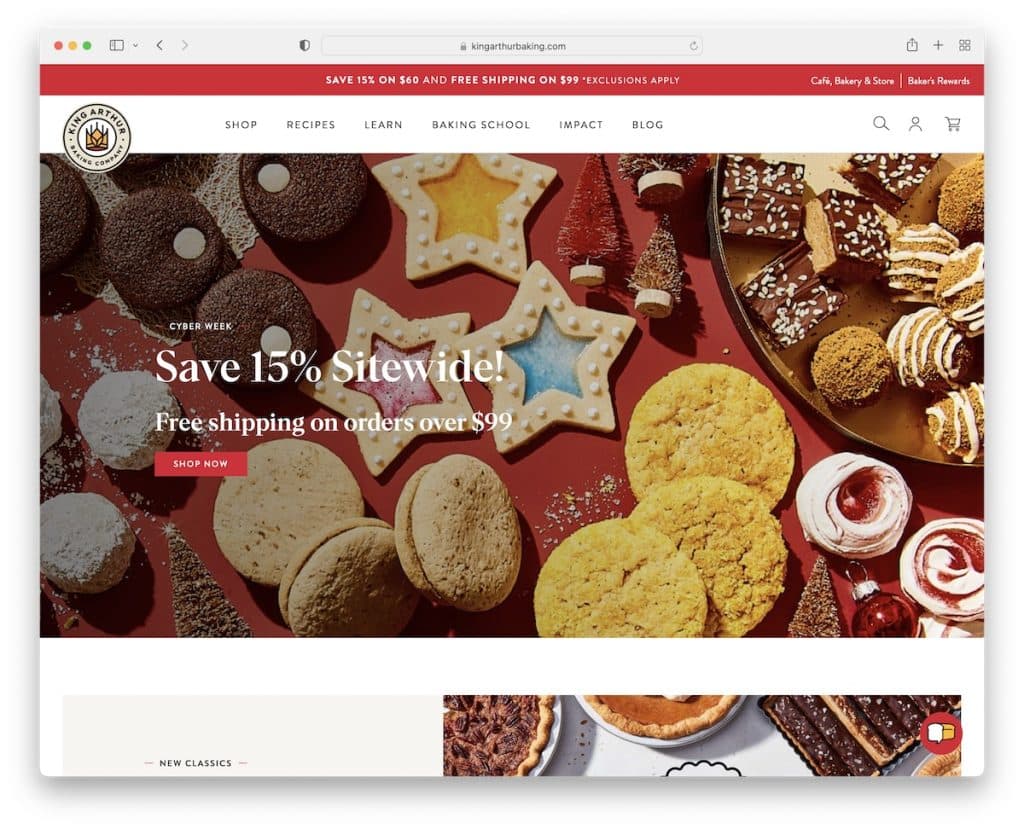 King Arthur Baking BigCommerce-Website