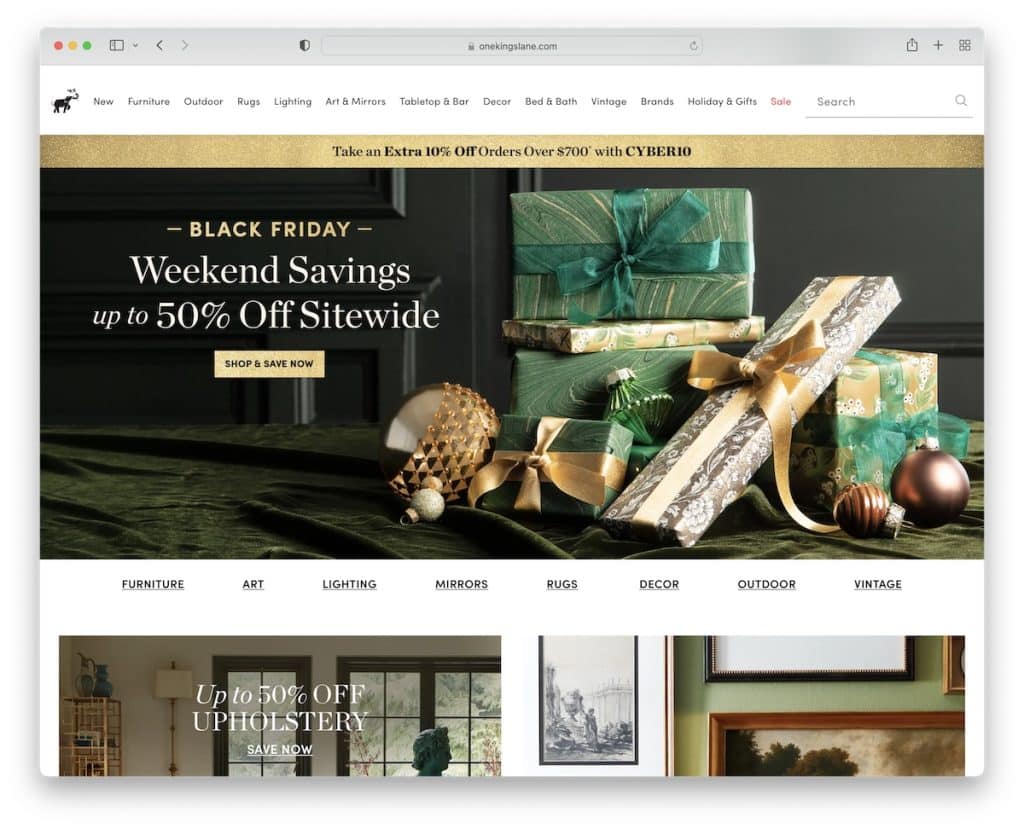 sitio web de bigcommerce de one kings lane