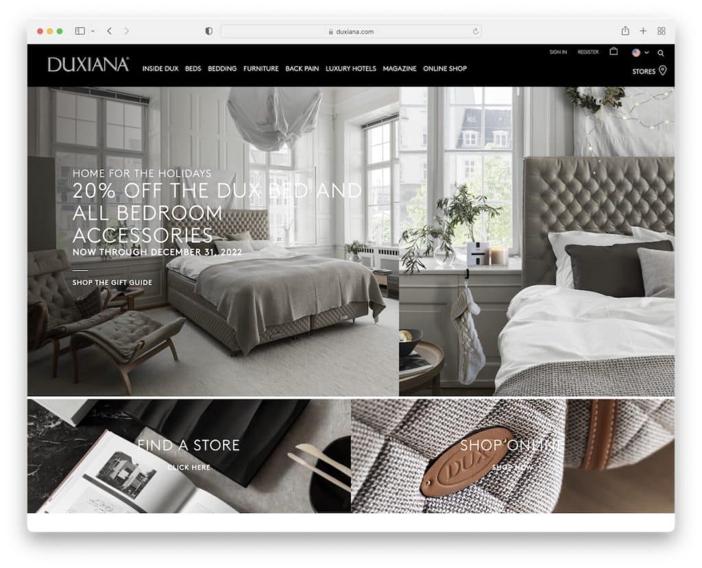 Duxiana BigCommerce-Website