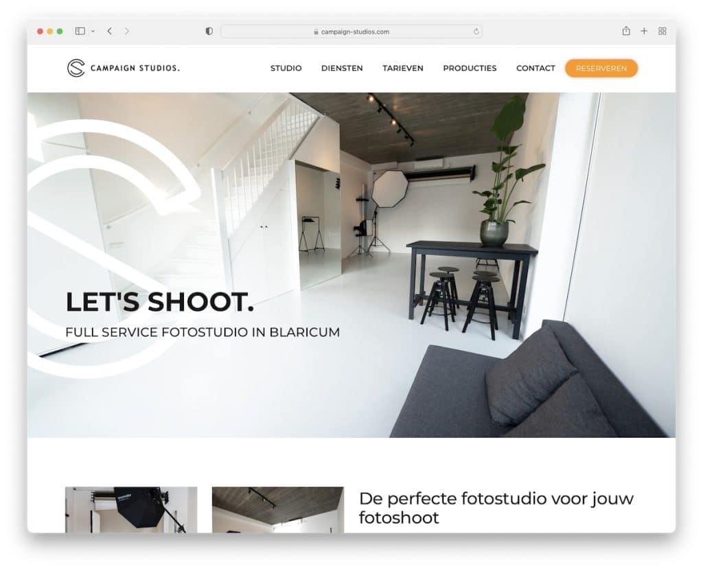 Website des Kampagnenstudios Weblium